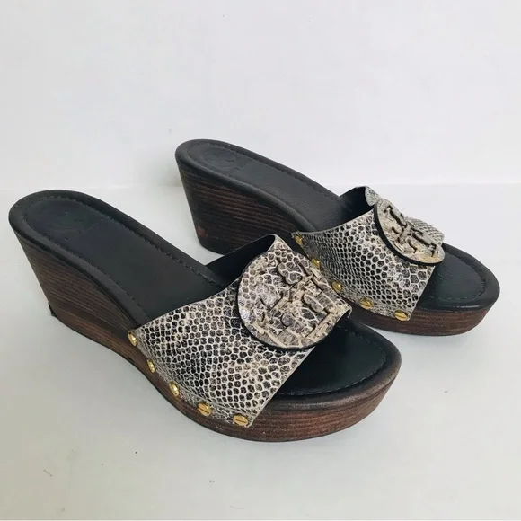 Tory Burch Shoes Tory Burch Patti Snakeskin Leather Platform